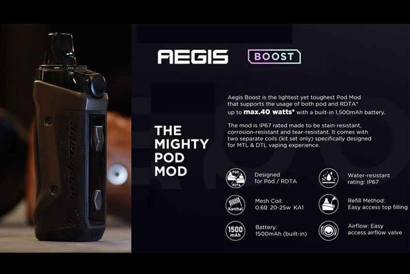 รีวิวบุหรี่ไฟฟ้า Geekvape - Aegis Boost - Thai Vape Shop