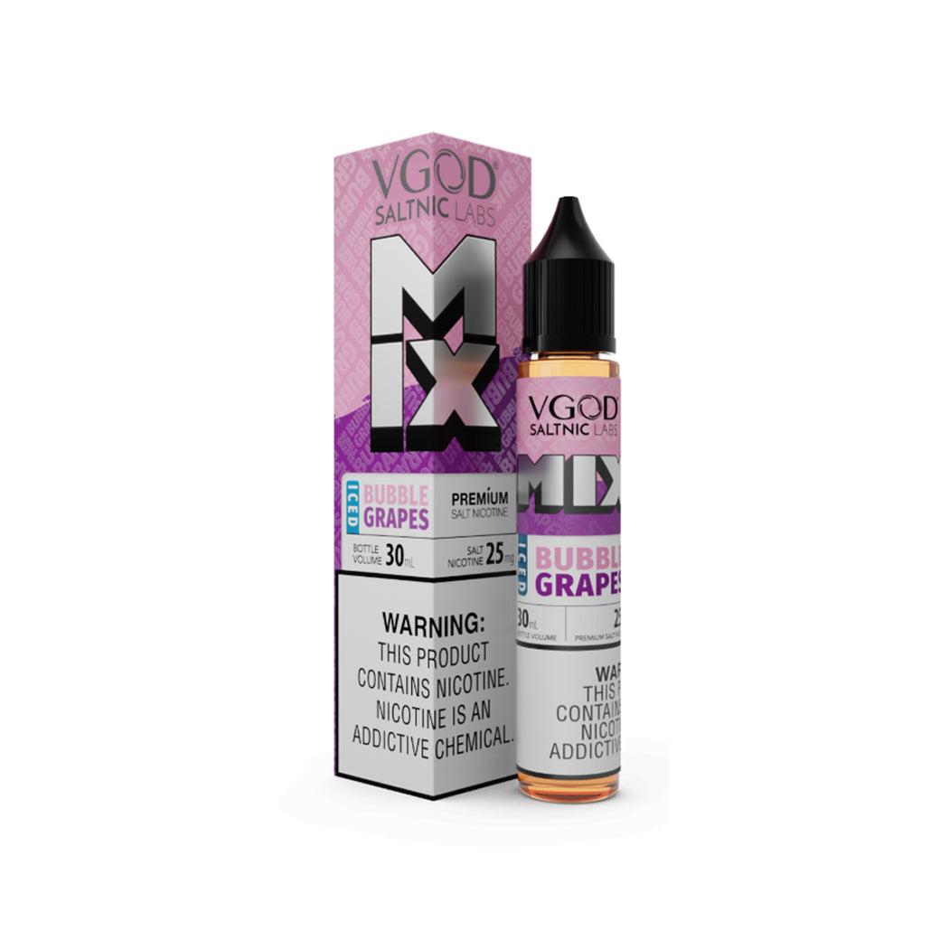 น้ำยาบุหรี่ไฟฟ้า VGOD - Iced Bubble Grapes Mix - ซอลนิค