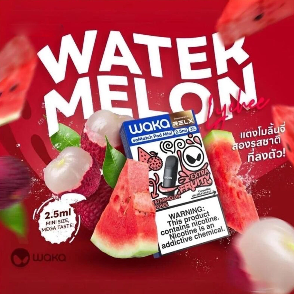 หัวพอต หัวพอต Relx - WAKA soMatch mini - Watermelon Lychee – Thai Vape Shop