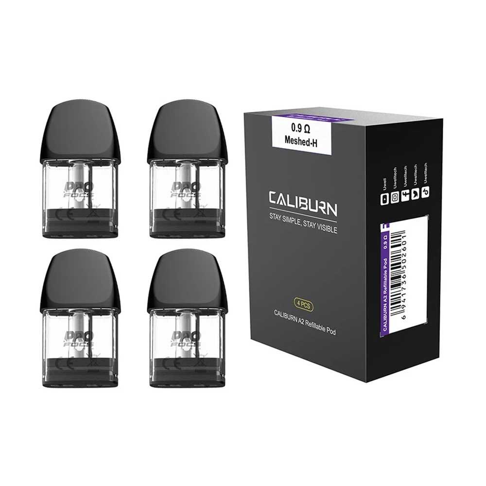 หัวพอตเปล่า Uwell - Caliburn A2 Pod Cartridge - 0.9 Ohm / Pack of 4 – Thai Vape Shop